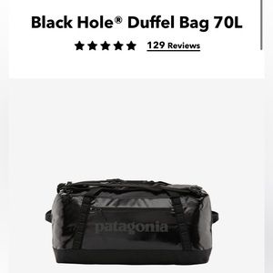 Patagonia Black Hole Duffel Bag 70L